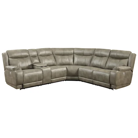 Reclining Sectional Sofa with Power Tilt Headrests and USB Ports